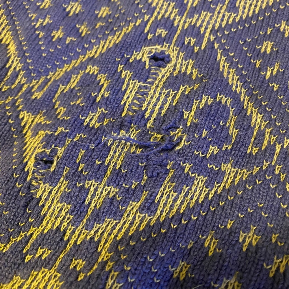 Axis blue patterned sweater - Picture 3 of 4